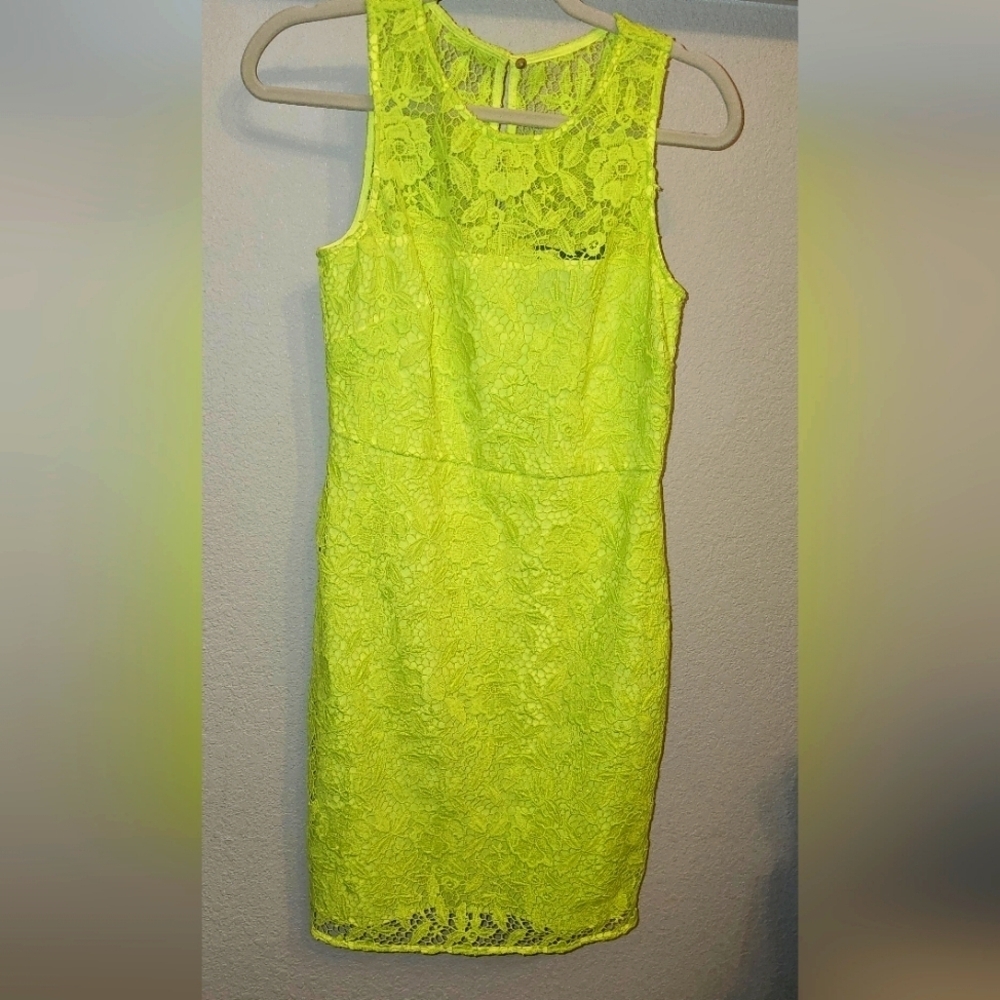J. CREW Neon Green Dress Sz 6